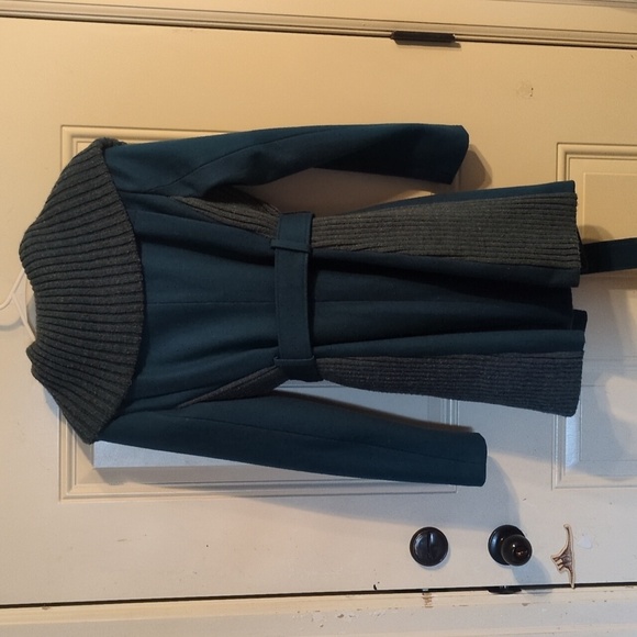 Elevenses by Anthropologie Wool Blend Jacket - Vibrant Teal Green - Picture 9 of 16